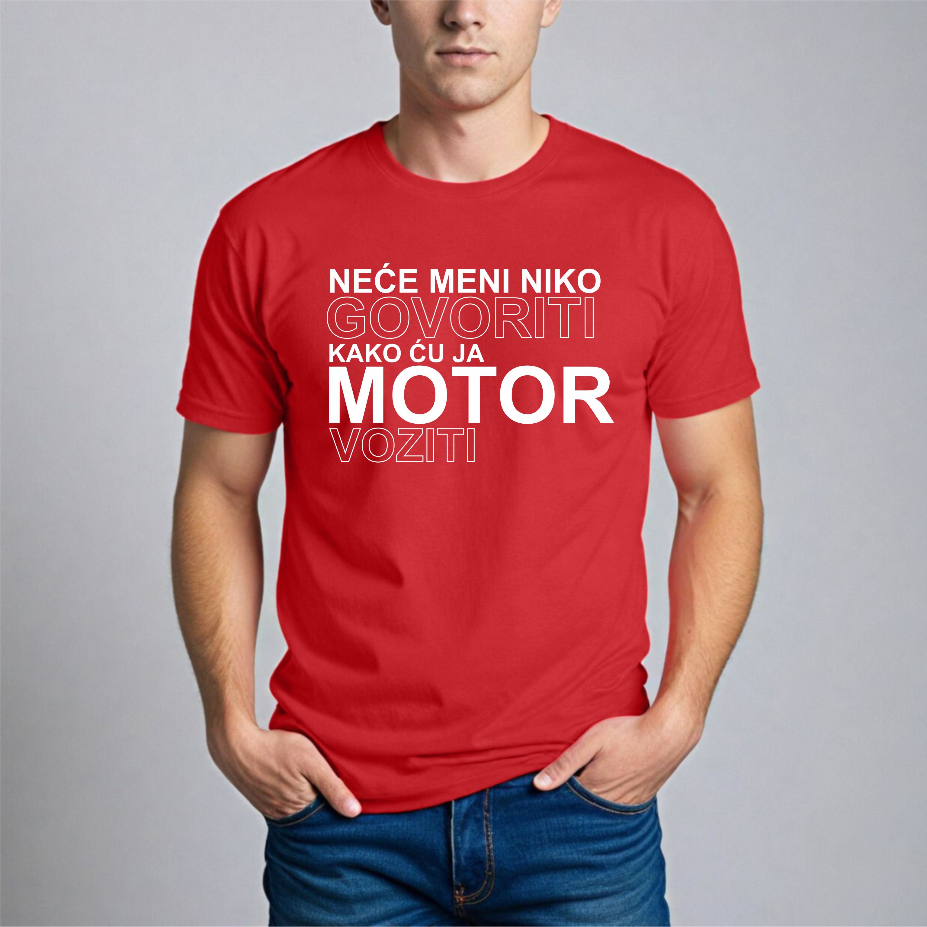 Muška Majica - Neće Meni Niko Govoriti Kako Ću Ja Motor Voziti