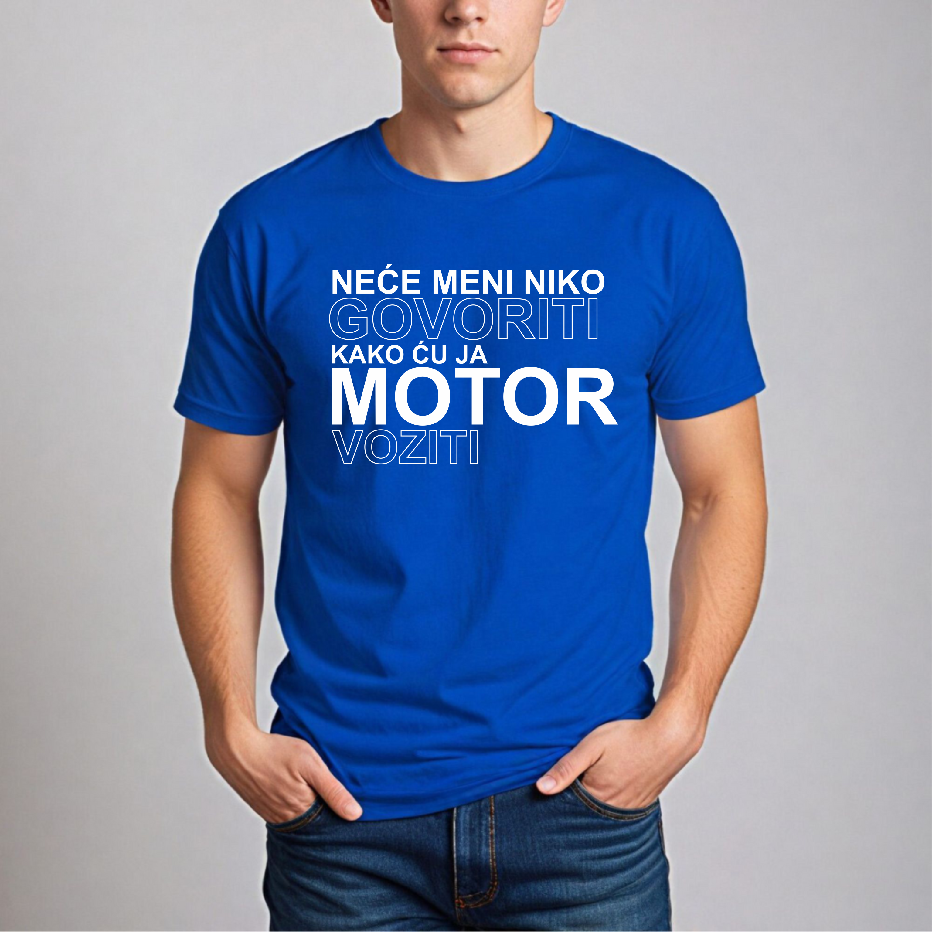 Muška Majica - Neće Meni Niko Govoriti Kako Ću Ja Motor Voziti