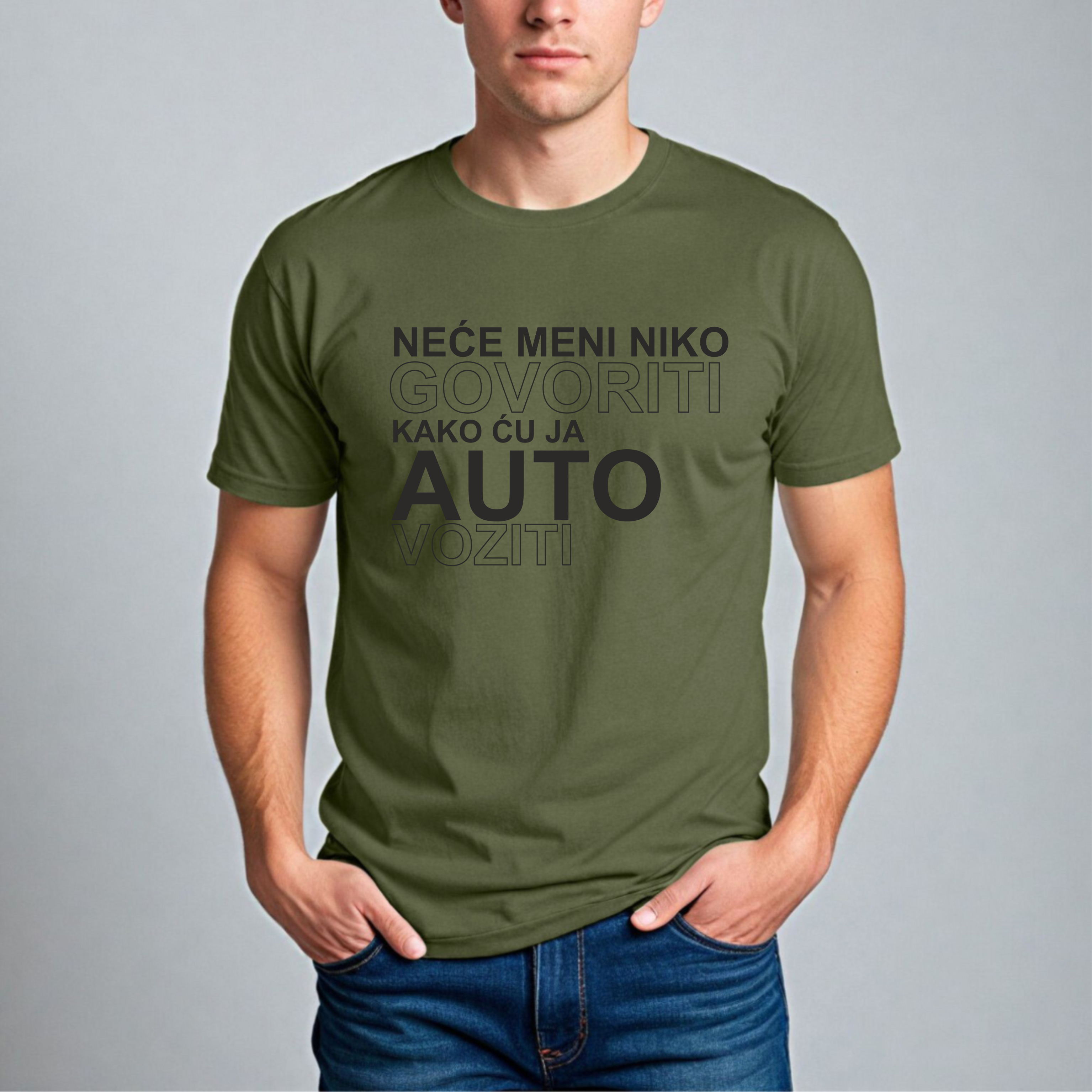 Muška Majica - Neće Meni Niko Govoriti Kako Ću Ja Auto Voziti