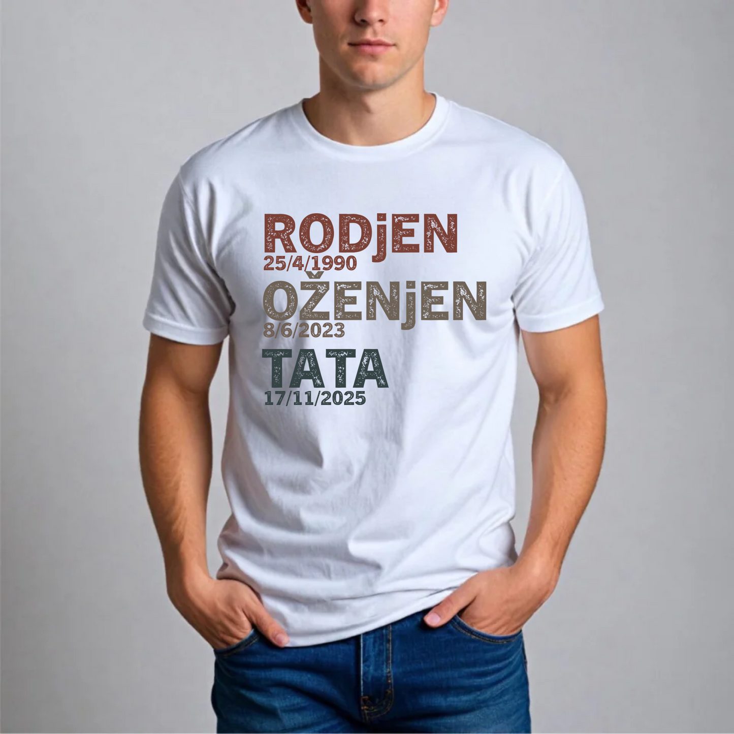Muska Majica - Rodjen, Oženjen, Tata