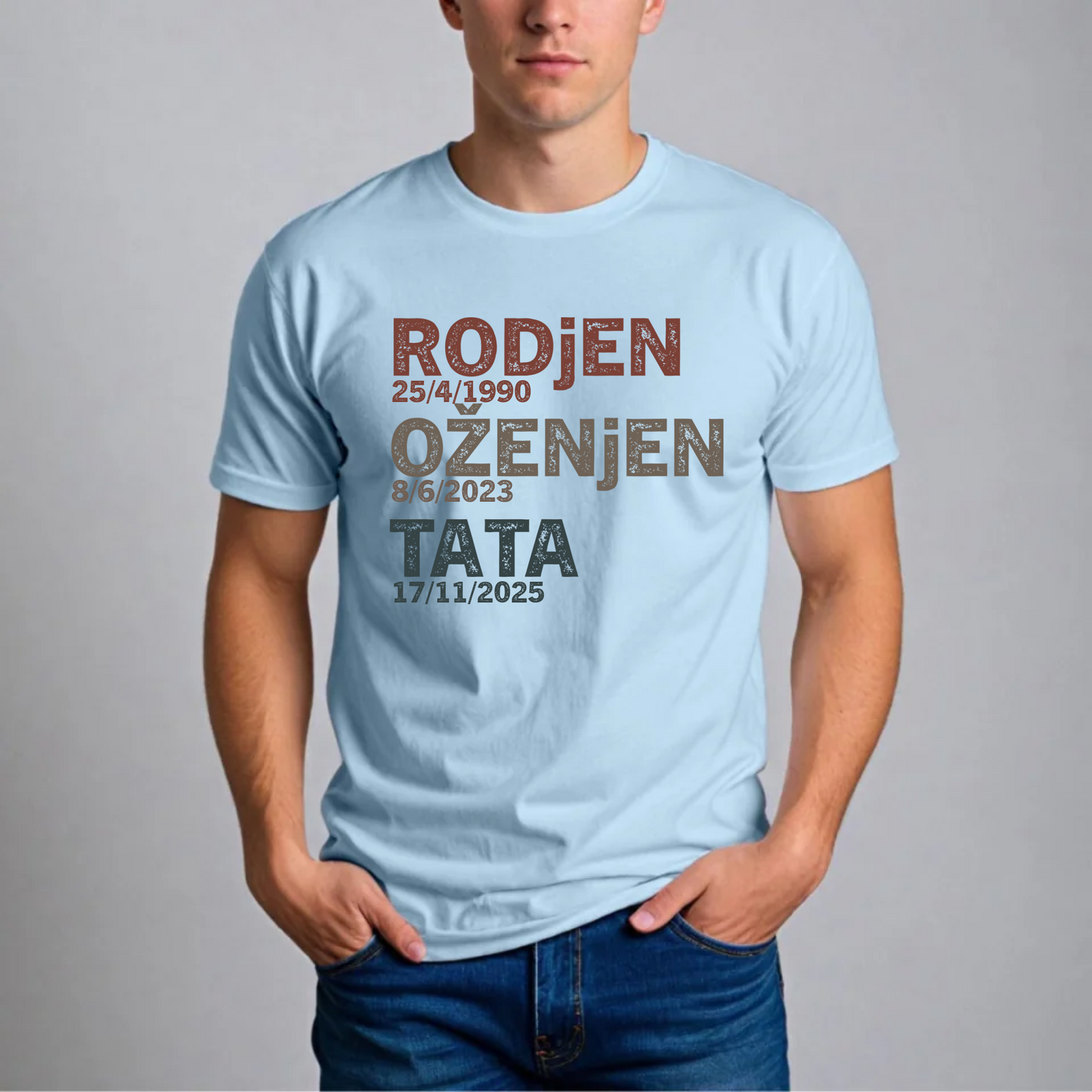 Muska Majica - Rodjen, Oženjen, Tata