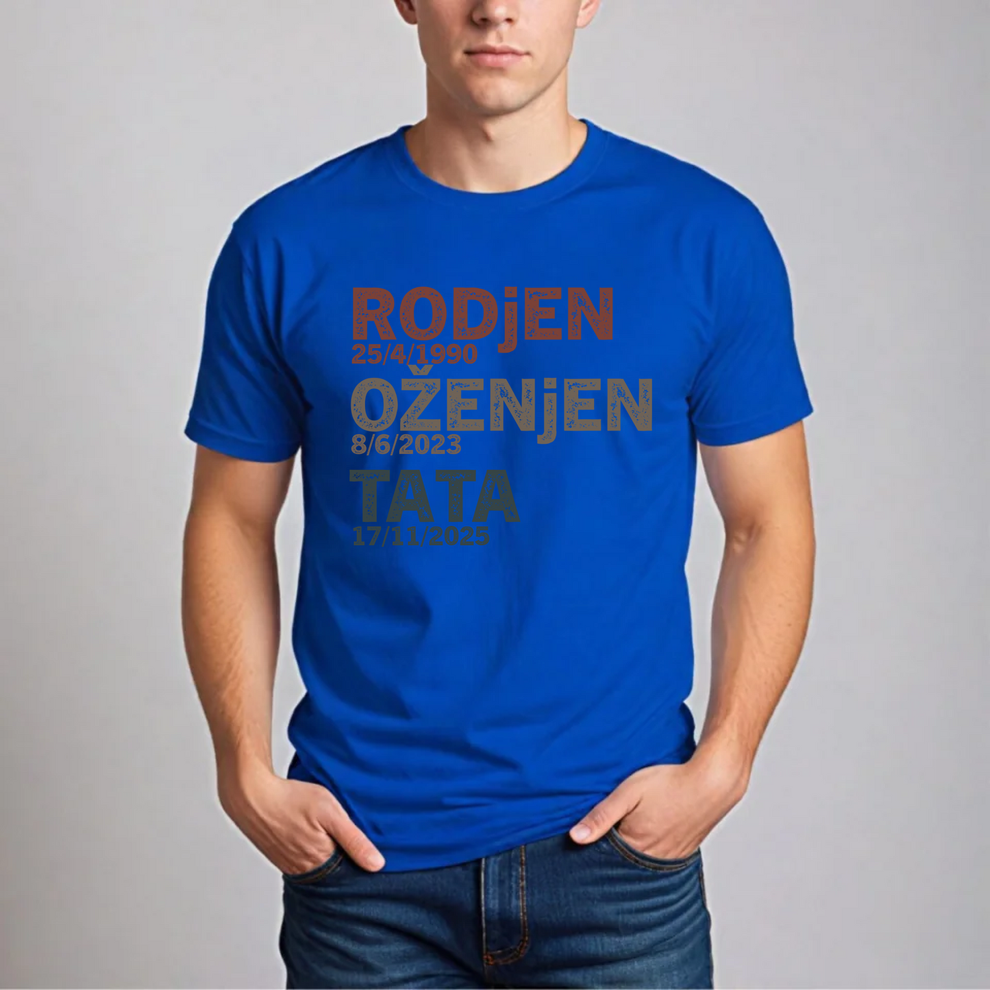 Muska Majica - Rodjen, Oženjen, Tata