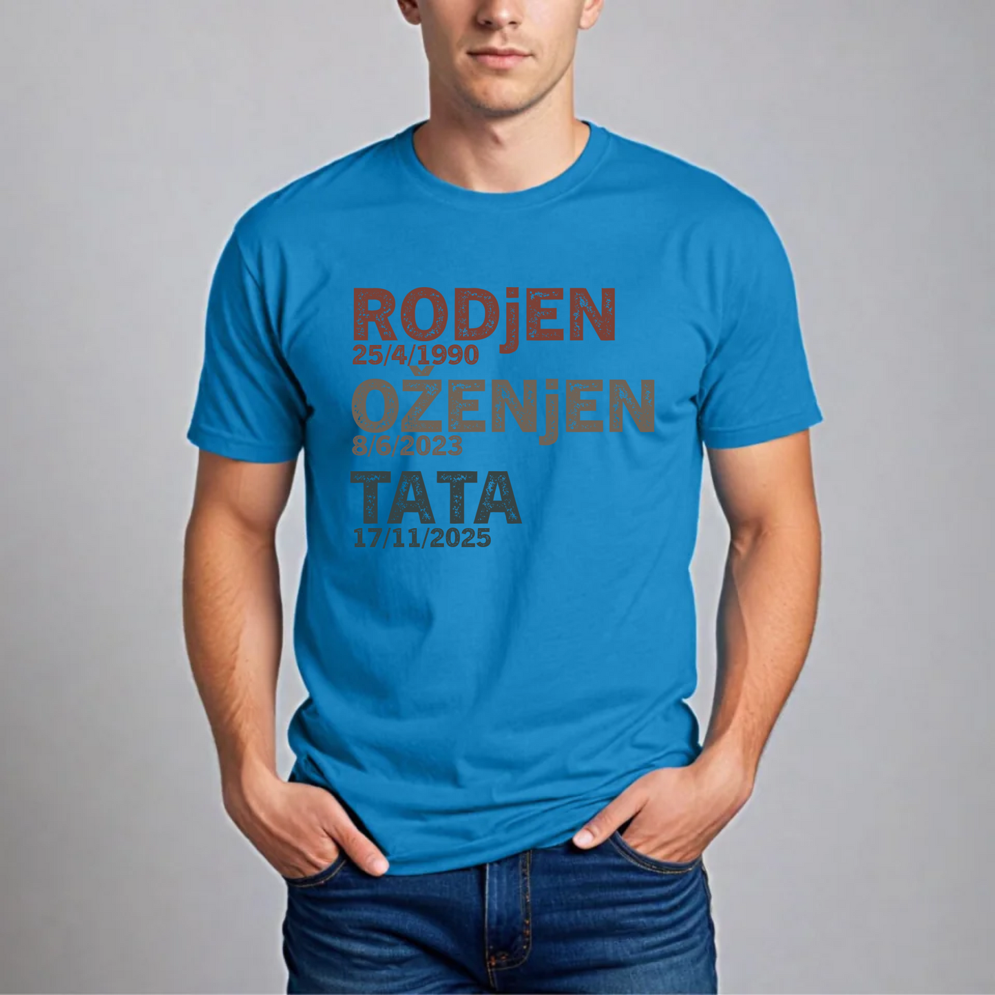 Muska Majica - Rodjen, Oženjen, Tata
