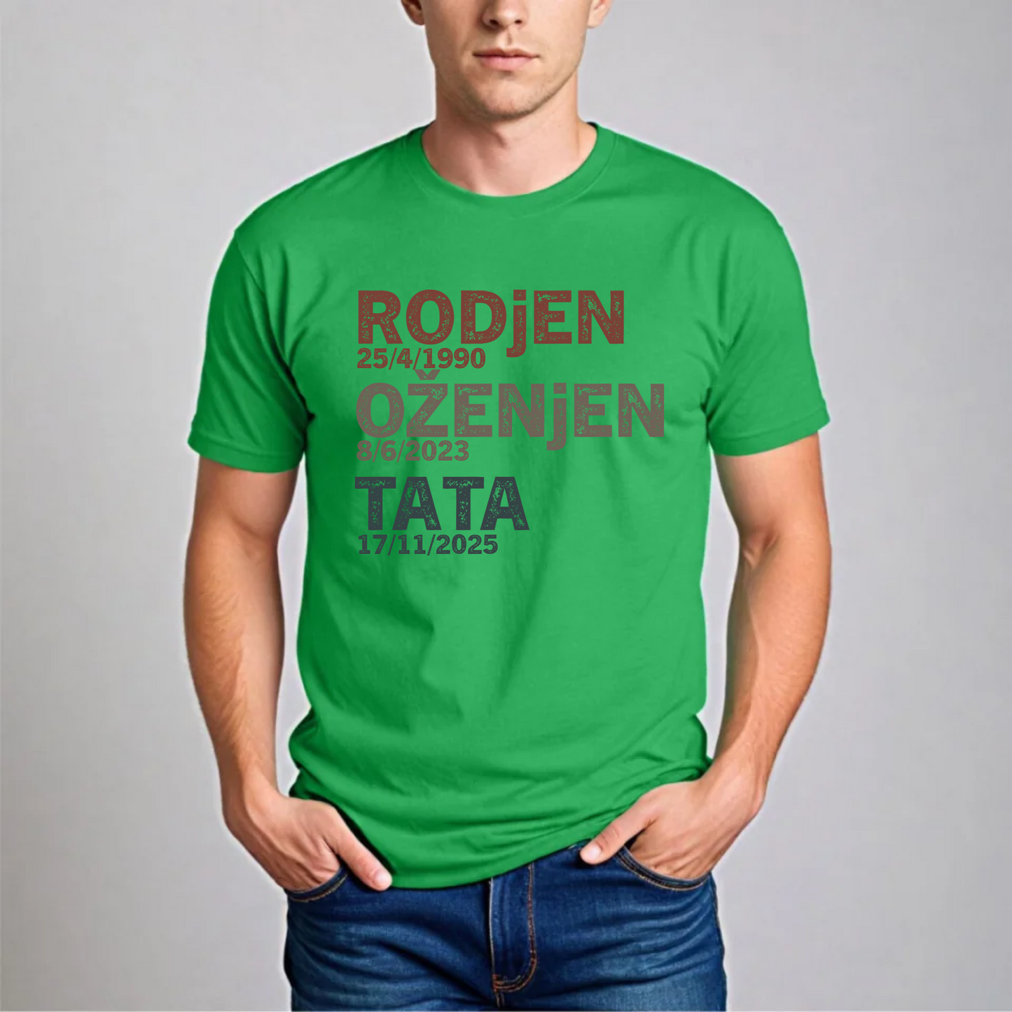 Muska Majica - Rodjen, Oženjen, Tata