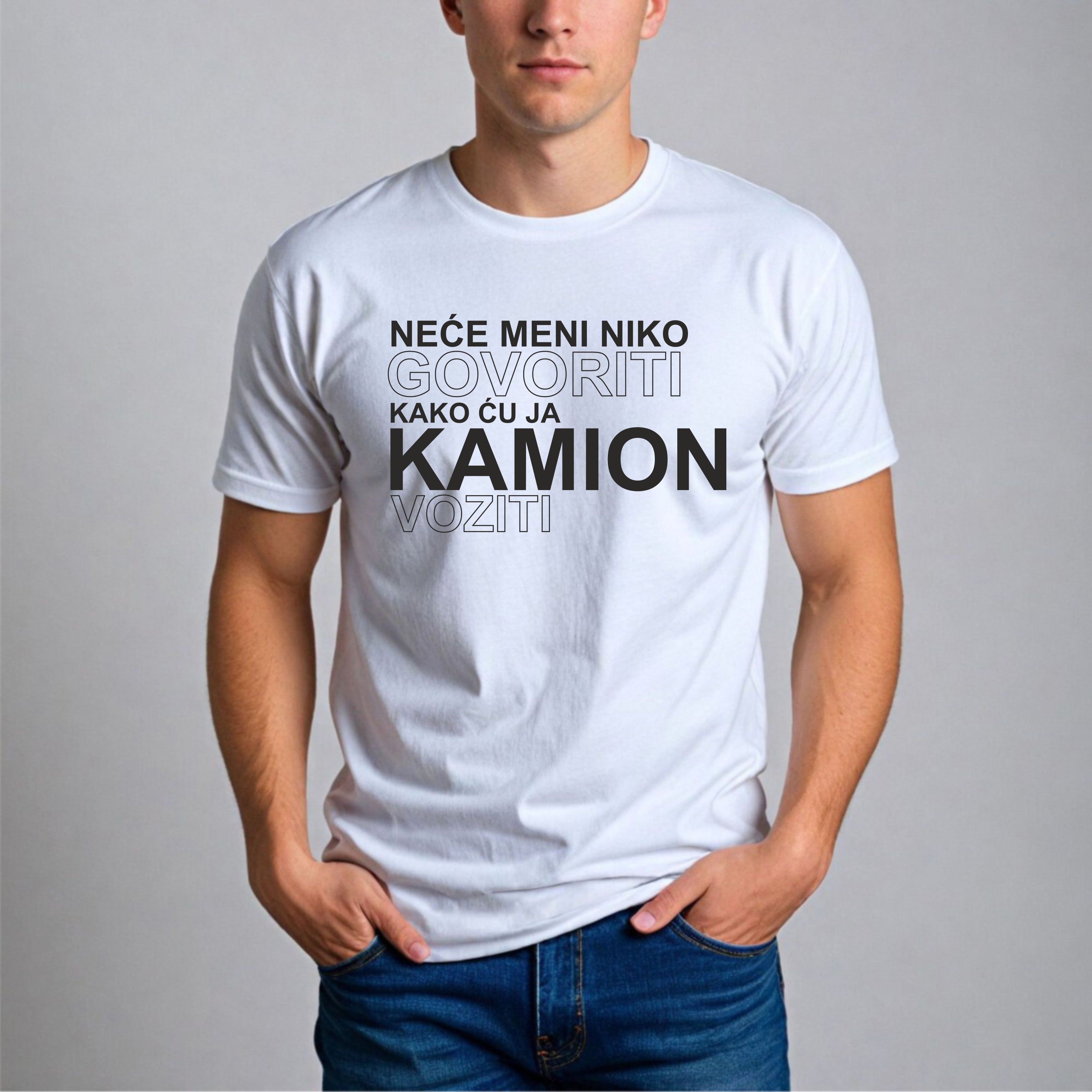 Muška Majica - Neće Meni Niko Govoriti Kako Ću Ja Kamion Voziti