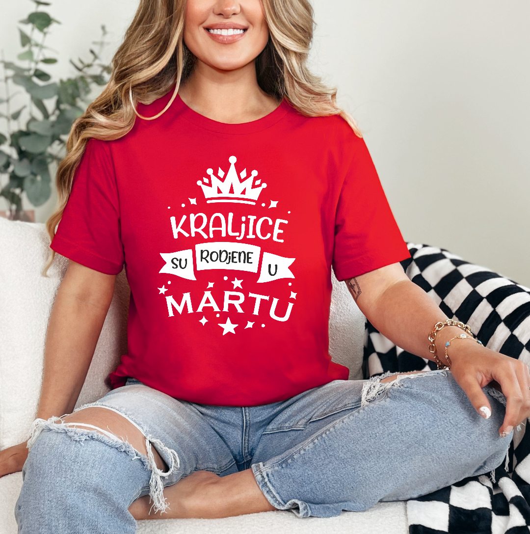 Zenska majica - Kraljice su rodjene u Martu