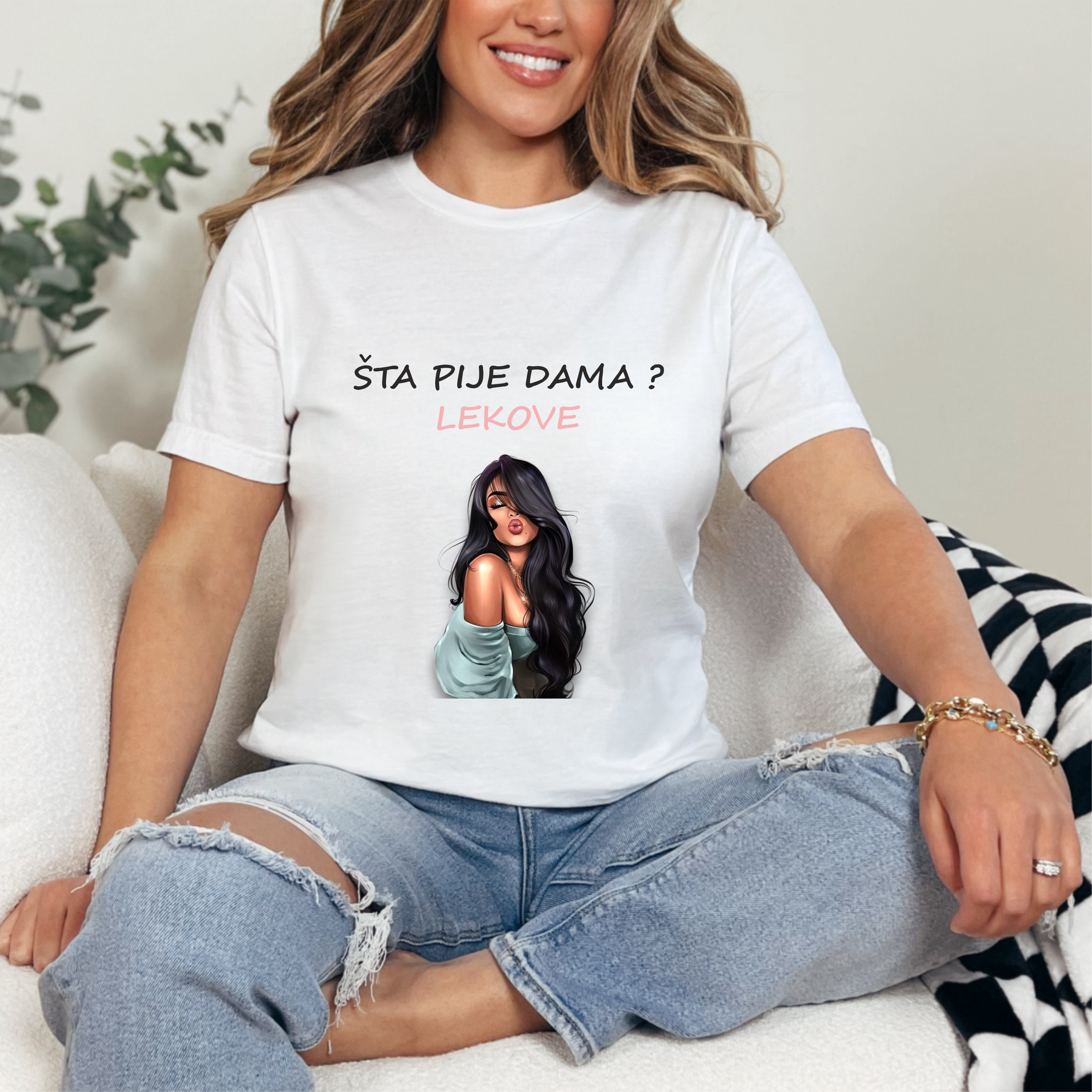 Ženska Majica - Šta Pije Dama