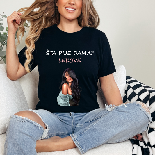 Ženska Majica - Šta Pije Dama